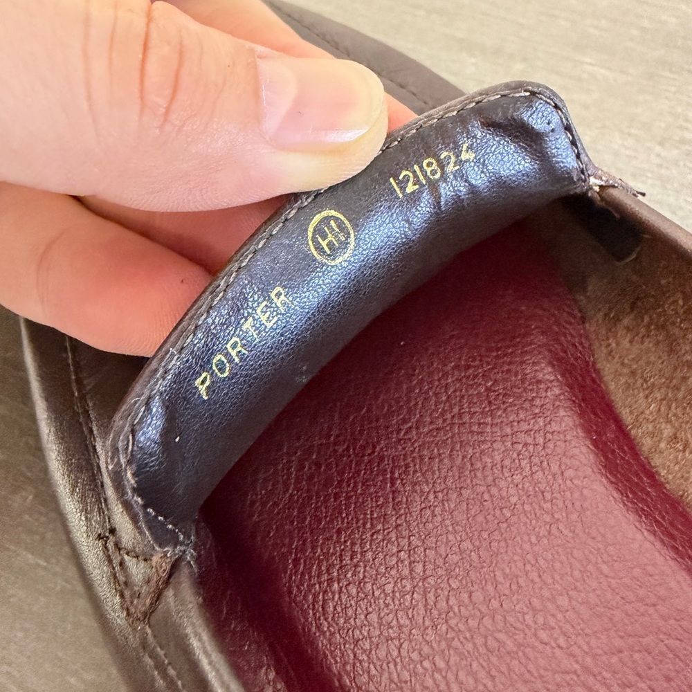 Calico Porter Brown Leather Square Toe Block Heel Loafers Women's Size 6.5 M - Picture 8 of 9